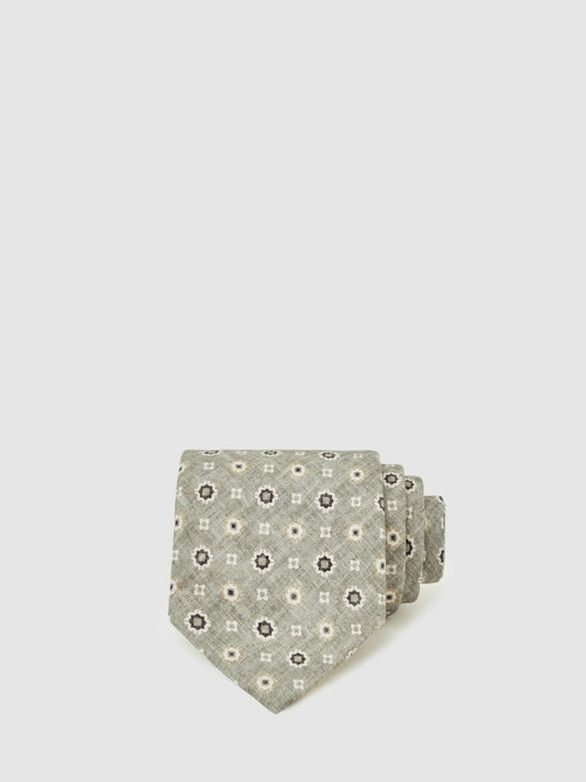 Silk Floral-Medallion Tie Soft Sage | Men