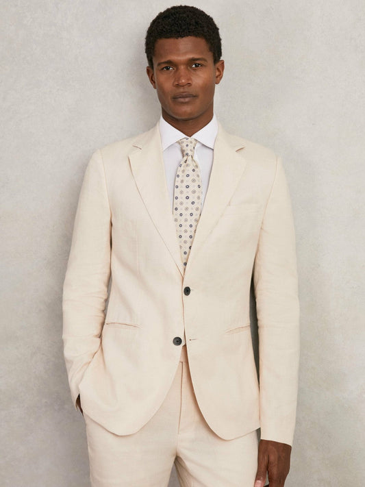 Silk Floral-Medallion Tie Ivory | Men