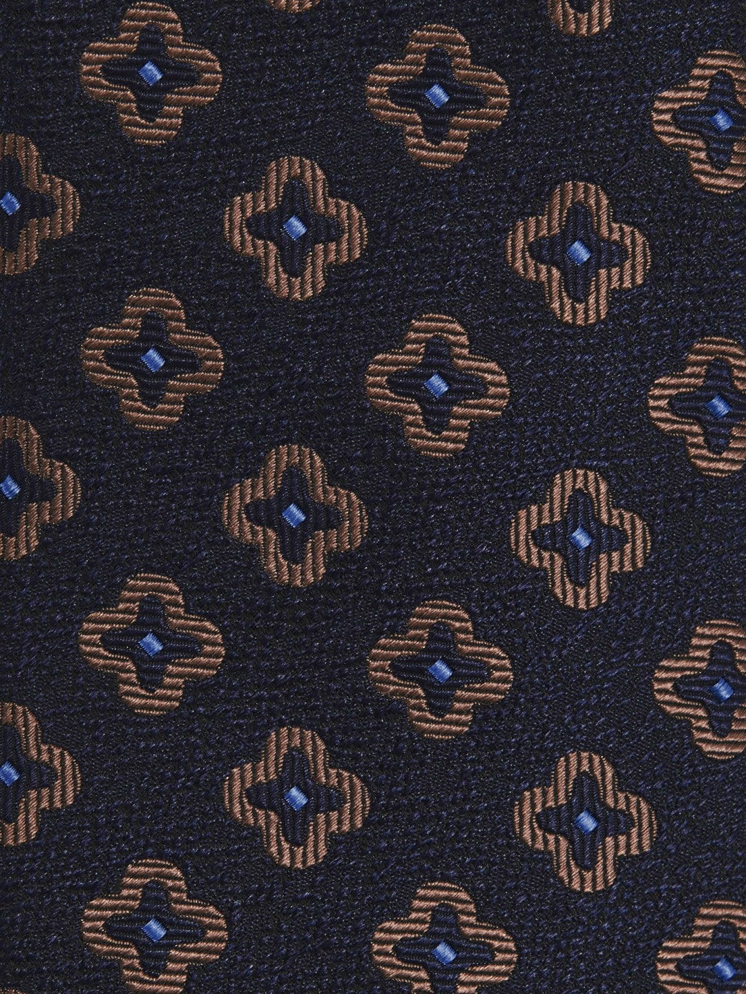 Silk-Wool Floral-Medallion Tie Navy | Men