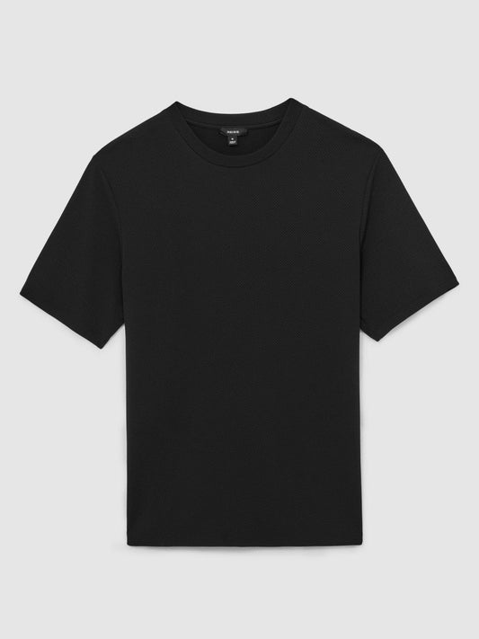 Textured Crew-Neck T-Shirt Black | Men