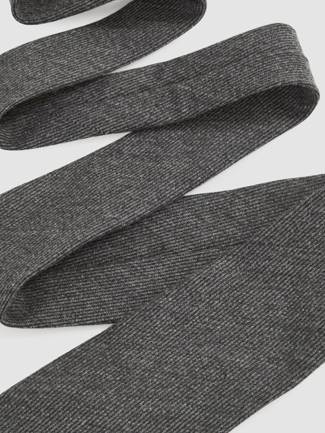 Wool-Silk Textured Tie Charcoal | Men