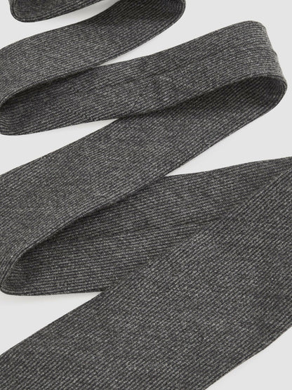 Wool-Silk Textured Tie Charcoal | Men