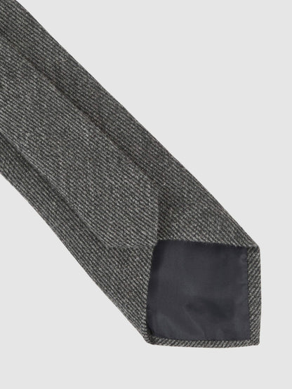 Wool-Silk Textured Tie Charcoal | Men