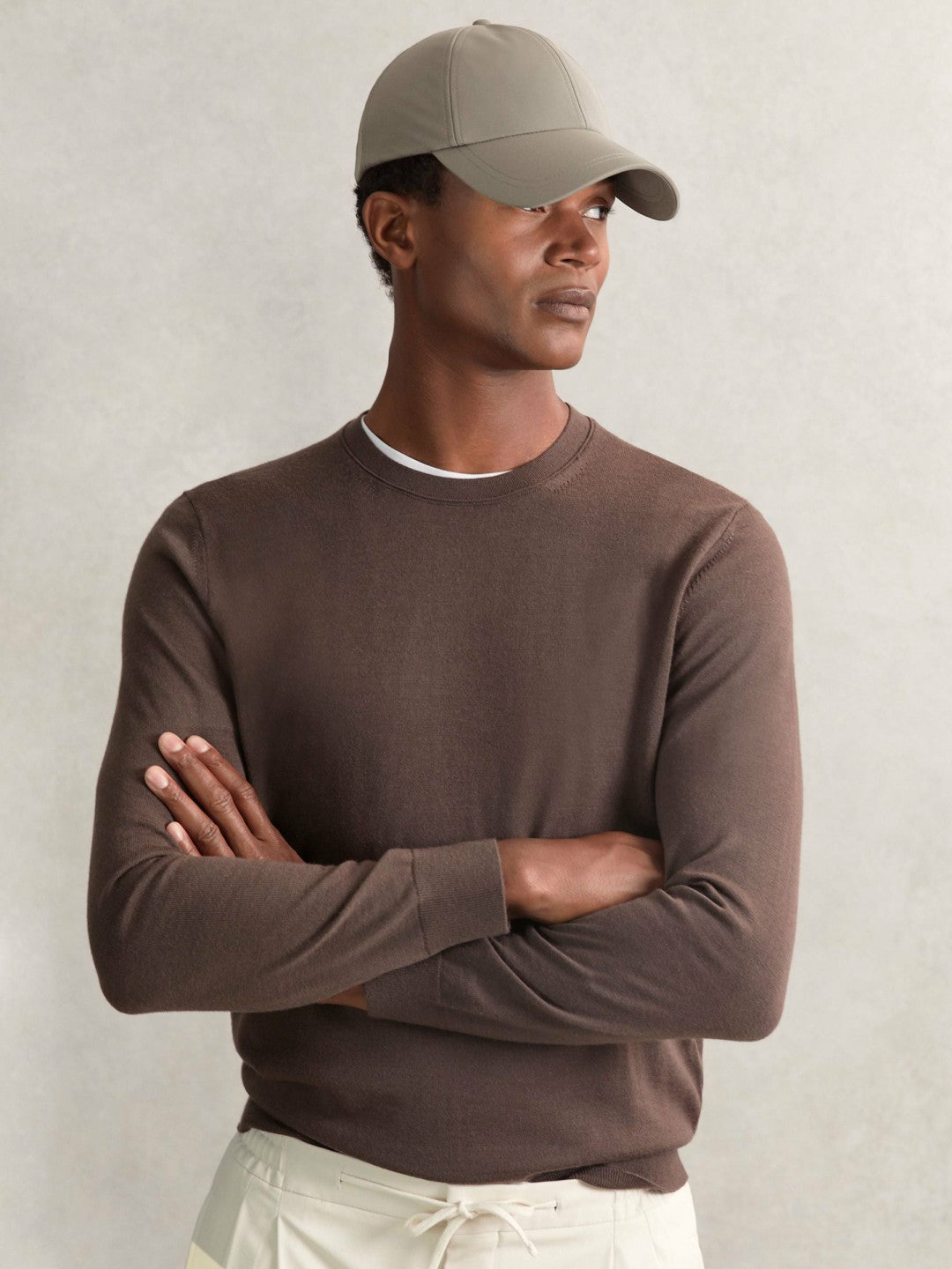 Embroidered Logo Tech Baseball Cap Mushroom Brown | Men