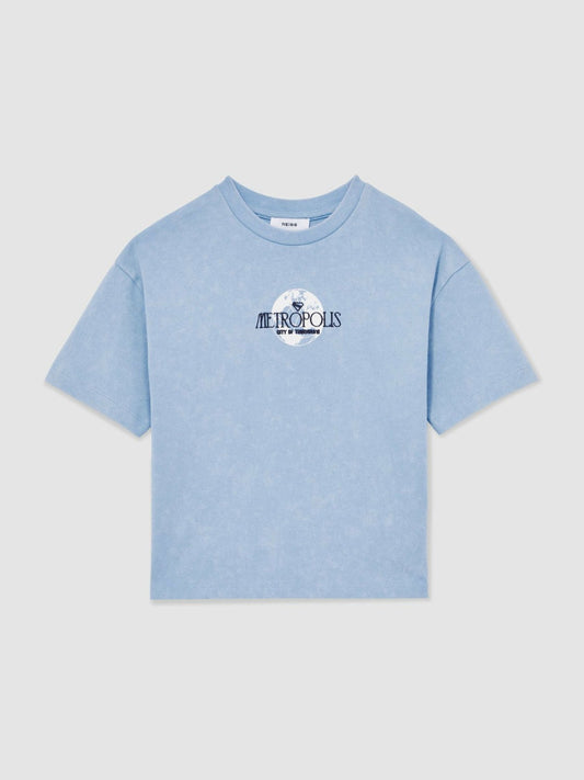 13-14 yrs Superman Metropolis Logo T-Shirt Light Blue | Children & Baby