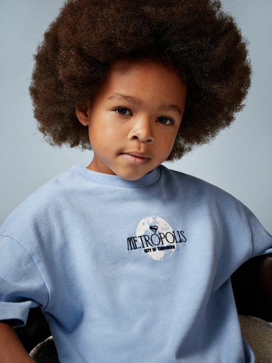 13-14 yrs Superman Metropolis Logo T-Shirt Light Blue | Children & Baby