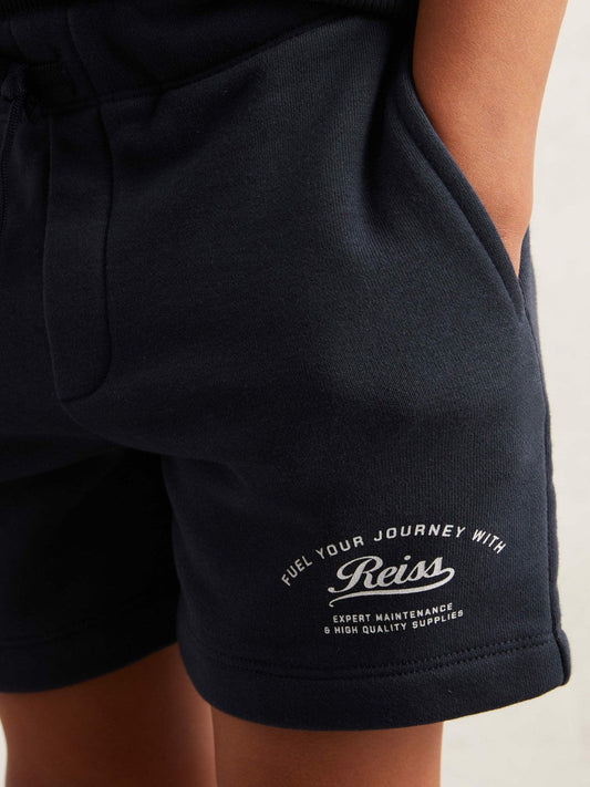 9-13 yrs Cotton Blend Motor Cars Sweat Shorts Washed Blue | Children & Baby