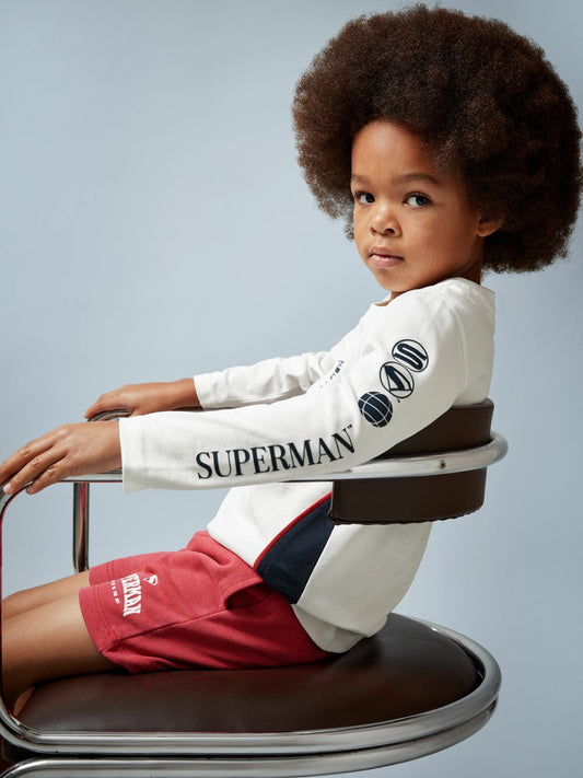 9-13 yrs Superman Cotton Logo T-Shirt White | Children & Baby