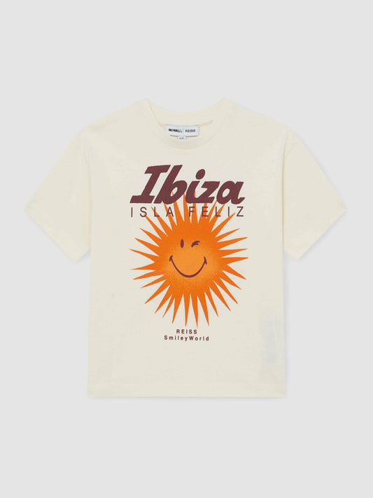 3-9 yrs SmileyWorld Sun Motif T-Shirt Off White | Children & Baby