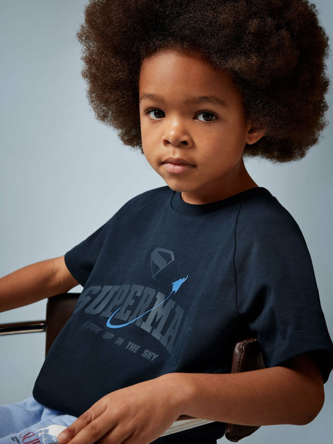 3-9 yrs Superman Raglan Logo T-Shirt Navy Blue | Children & Baby