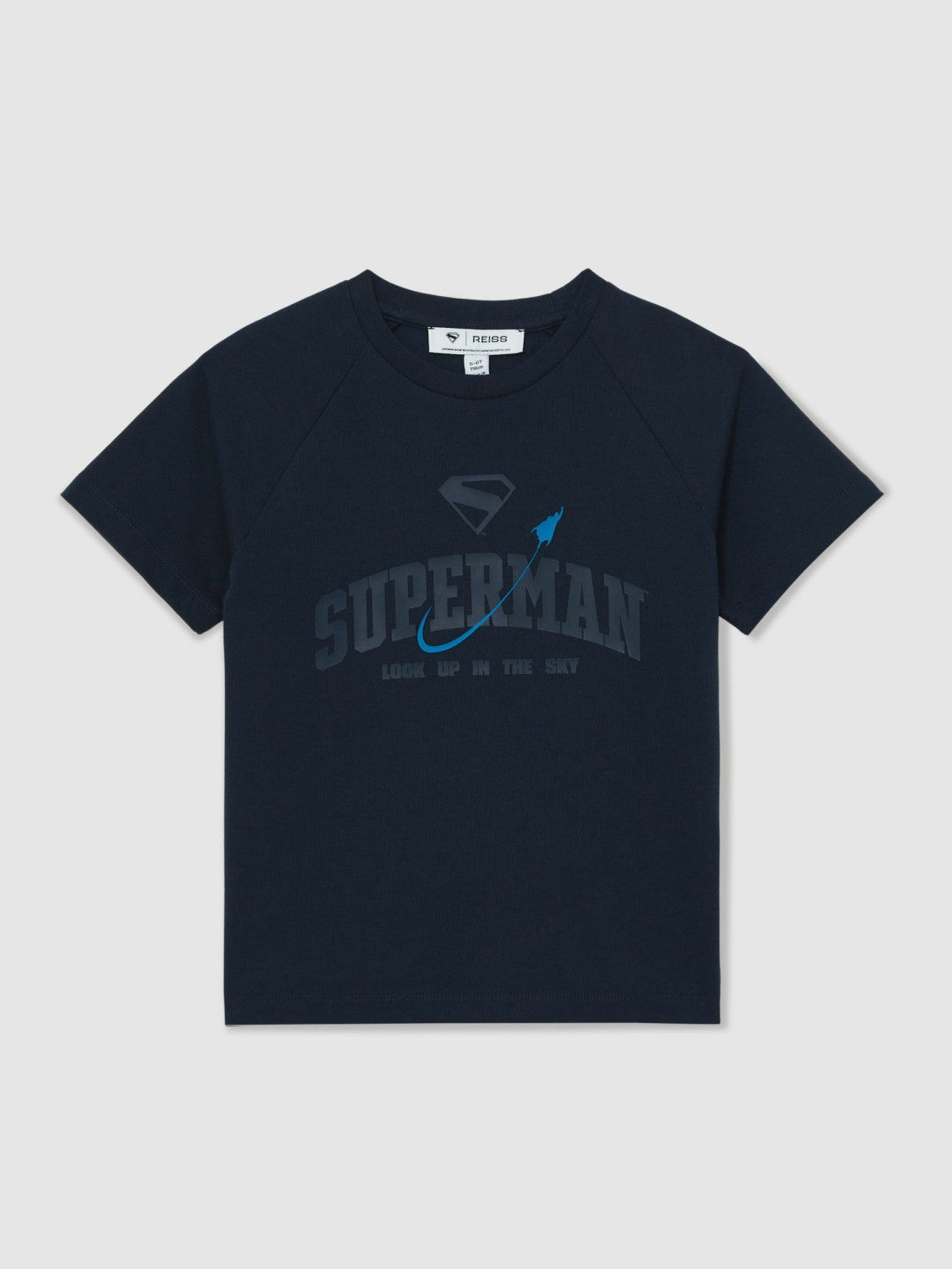 3-9 yrs Superman Raglan Logo T-Shirt Navy Blue | Children & Baby