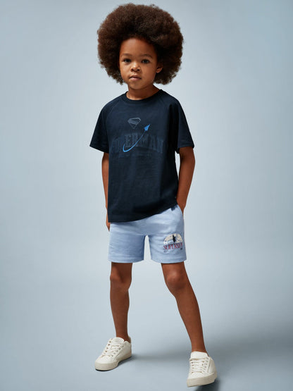3-9 yrs Superman Raglan Logo T-Shirt Navy Blue | Children & Baby