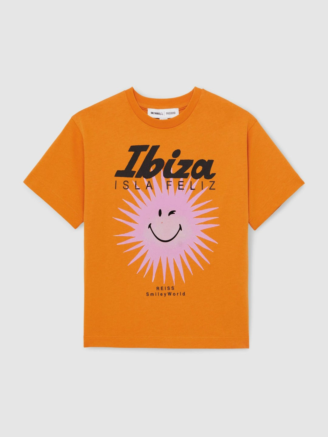 13-14 yrs SmileyWorld Sun Motif T-Shirt Orange | Children & Baby