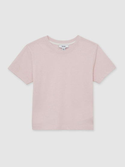 13-14 yrs Cotton Crew Neck T-Shirt Pink | Children & Baby