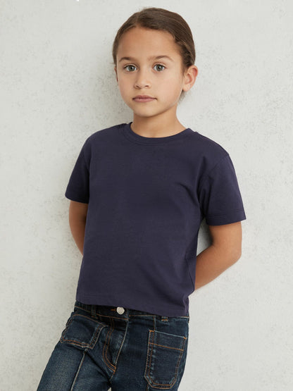 9-13 yrs Cotton Crew Neck T-Shirt Navy | Children & Baby