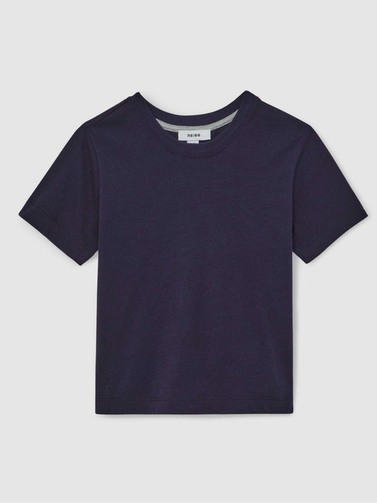 9-13 yrs Cotton Crew Neck T-Shirt Navy | Children & Baby