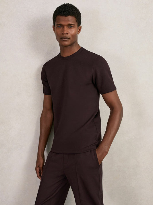 Interlock Jersey Crew Neck T-Shirt Cherry Red | Men