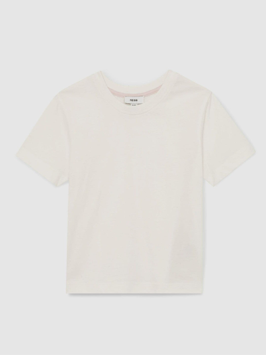 9-13 yrs Cotton Crew Neck T-Shirt Ivory | Children & Baby