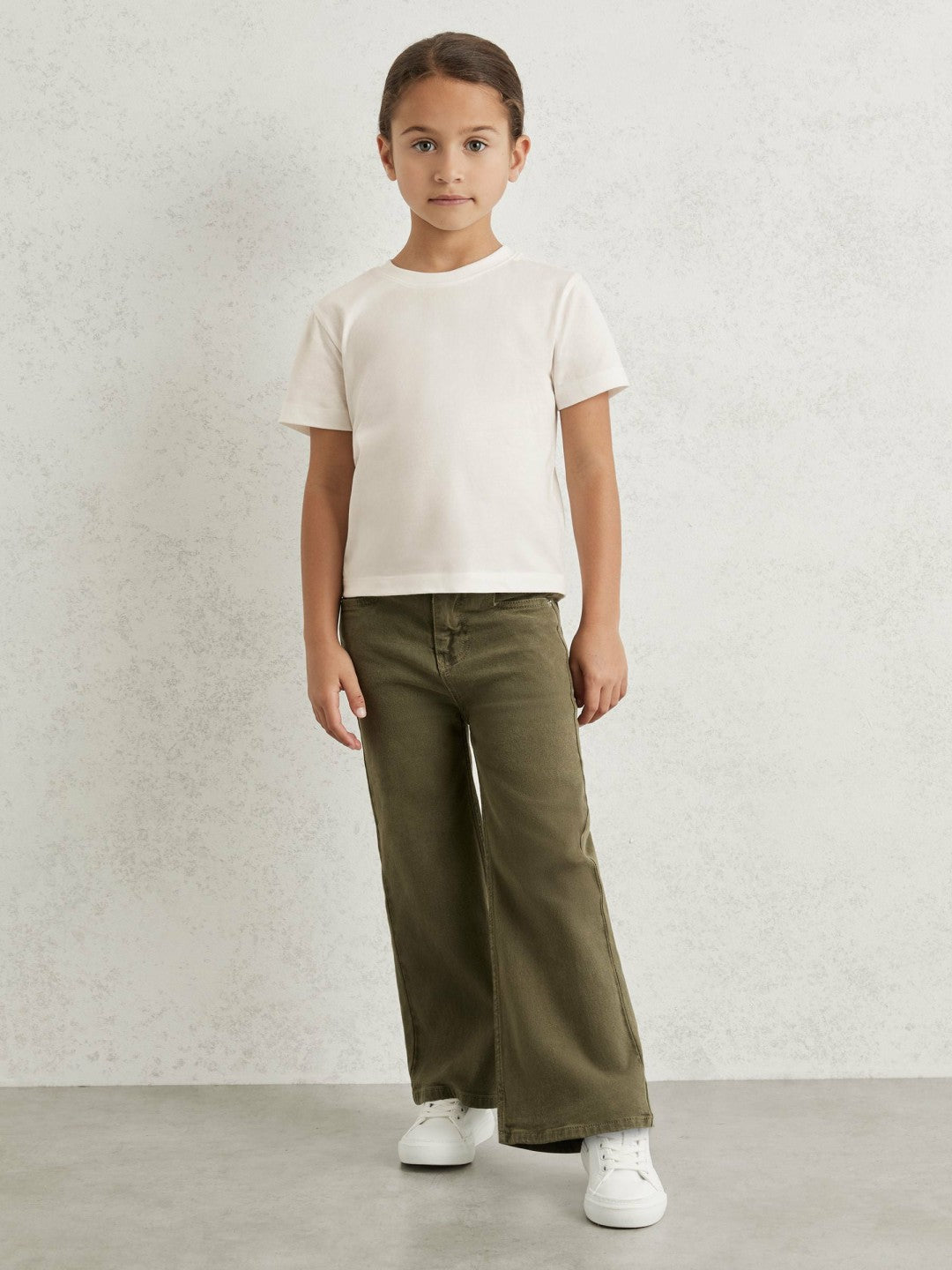 9-13 yrs Cotton Crew Neck T-Shirt Ivory | Children & Baby