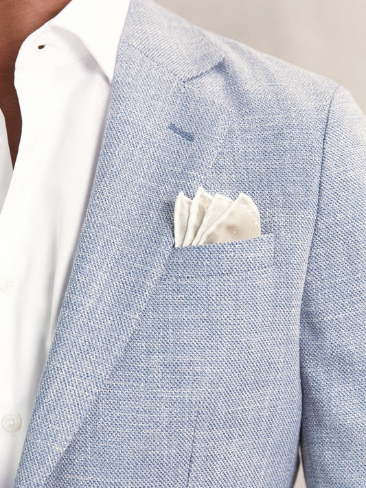 Silk Polka Dot Pocket Square Champagne | Men