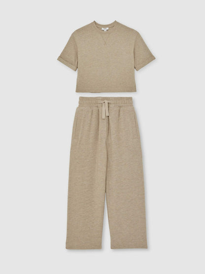 13-14 yrs Top And Trousers Lounge Set Oatmeal | Children & Baby