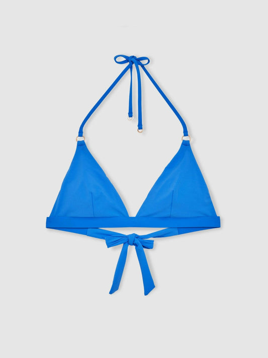 Triangle Halterneck Bikini Top Cornflower Blue | Women