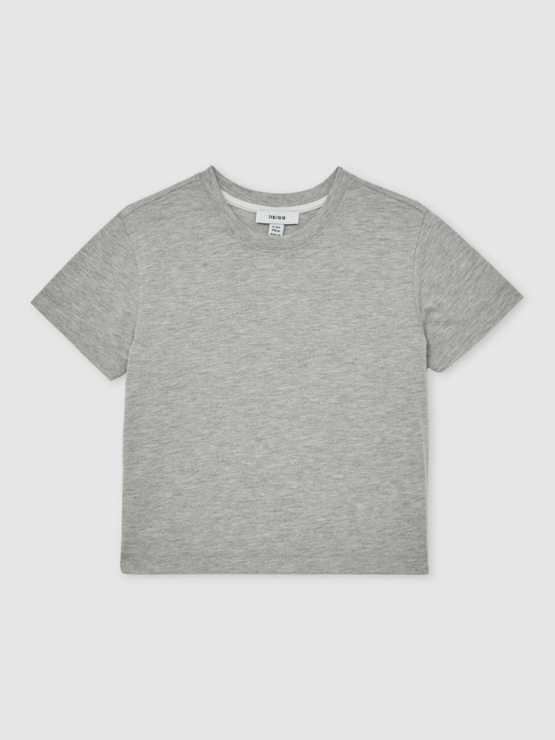 13-14 yrs Cotton-Blend Crew-Neck T-Shirt Grey Marl | Children & Baby