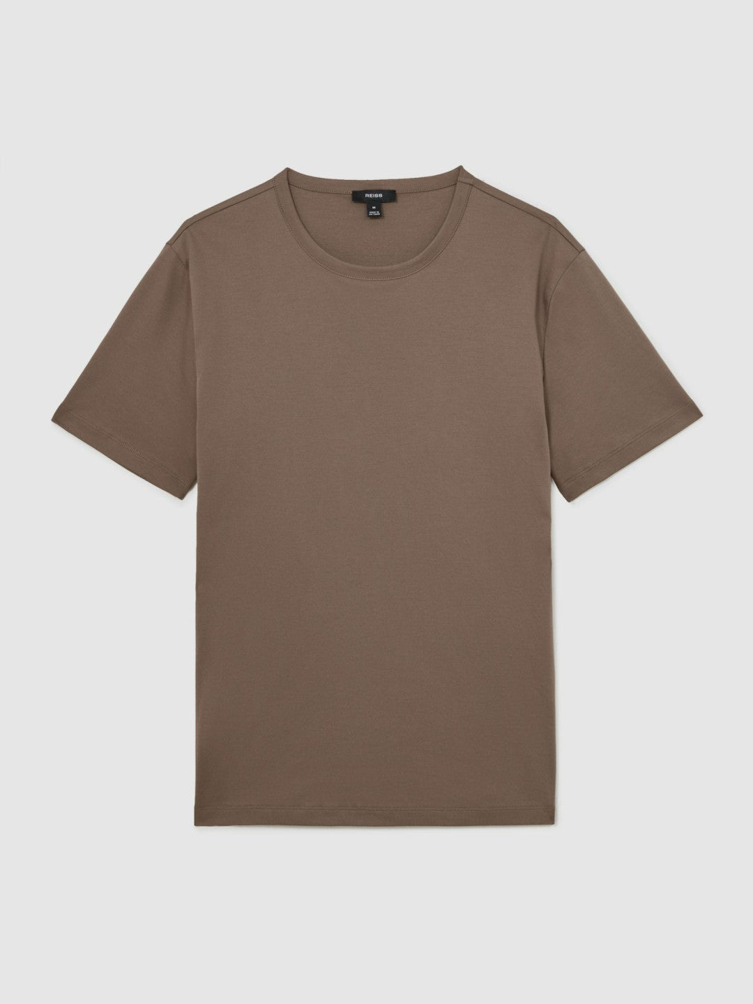 Airwater-Cotton Crew-Neck T-Shirt Taupe Brown | Men