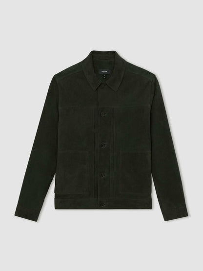 Suede Worker Jacket Dark Green | Men