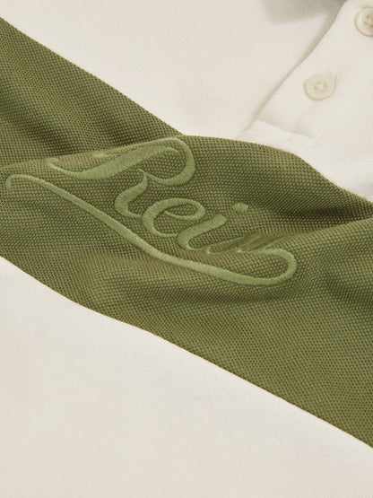 3-9 yrs Cotton Logo-Embroidery Rugby Polo Shirt Forset Green/White | Children & Baby
