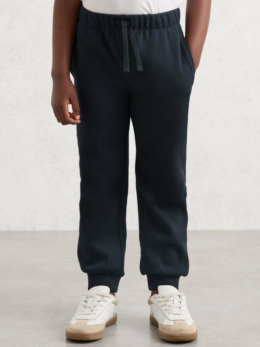 Cotton-Blend Textured Cuffed Joggers Navy | Children & Baby