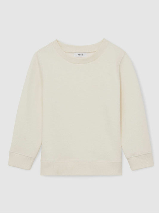 3-9 yrs Cotton-Blend Textured Sweatshirt Off White | Children & Baby
