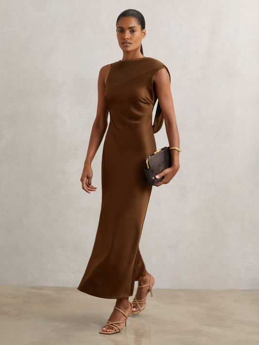 Back Detail Midi Dress Bronze | Women